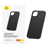 Baseus iPhone 15 Cover Faux Leather Series Sort