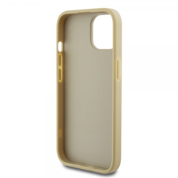 Guess iPhone 15 Cover Fixed Glitter Guld