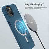 Nillkin iPhone 15 Cover Frosted Shield Pro MagSafe Blå