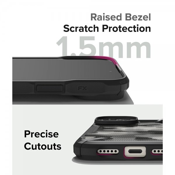 Ringke iPhone 15 Cover Fusion X Design Camo Black