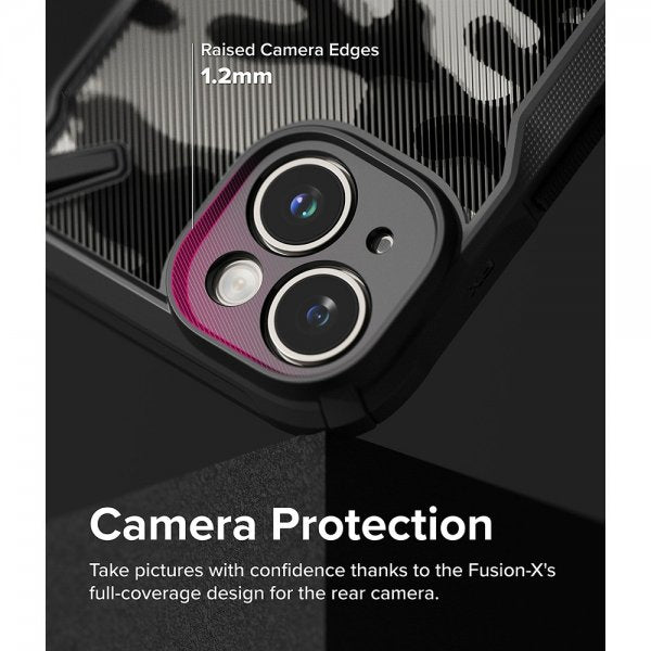 Ringke iPhone 15 Cover Fusion X Design Camo Black