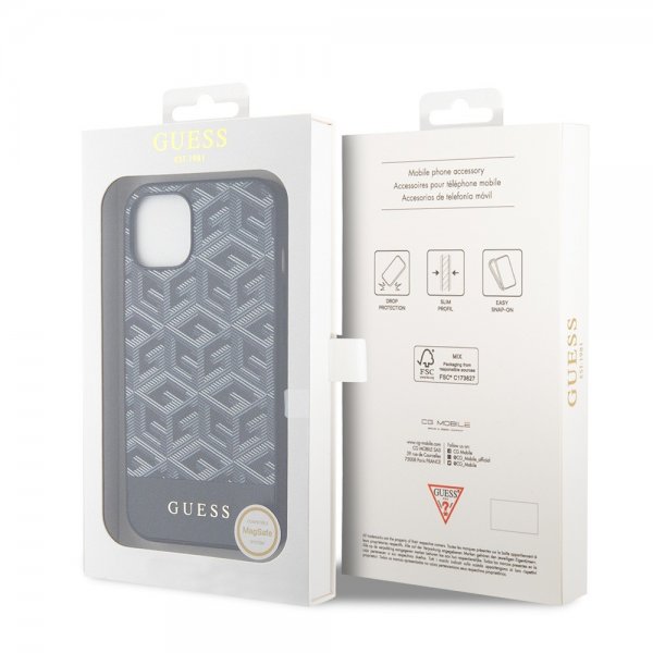 Guess iPhone 15 Cover G Cube MagSafe Sort