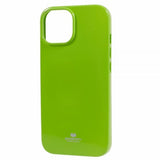 Mercury iPhone 15 Cover Jelly Glitter Grøn