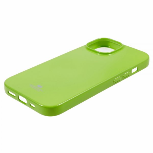 Mercury iPhone 15 Cover Jelly Glitter Grøn
