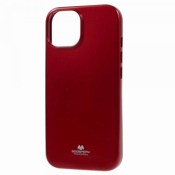 Mercury iPhone 15 Cover Jelly Glitter Rød