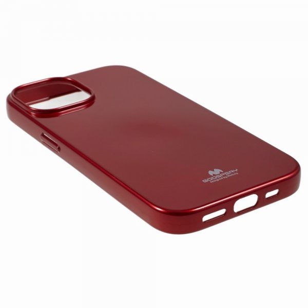 Mercury iPhone 15 Cover Jelly Glitter Rød
