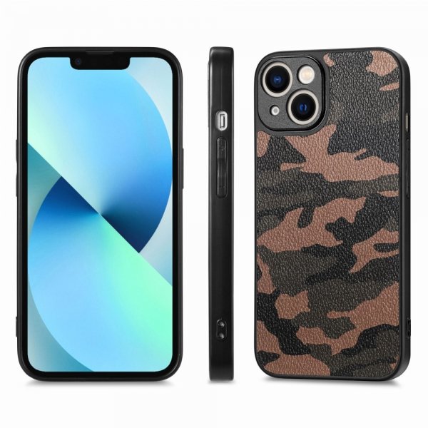 iPhone 15 Cover Camouflage Brun
