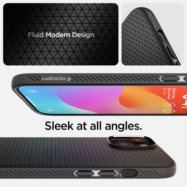 Spigen iPhone 15 Cover Liquid Air Mat Sort