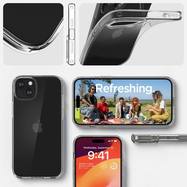 Spigen iPhone 15 Cover Liquid Crystal Crystal Clear