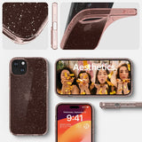 Spigen iPhone 15 Cover Liquid Crystal Glitter Rose Quartz