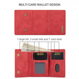 Dg.Ming iPhone 15 Cover M1 Series Aftagelig Kortholder Rød
