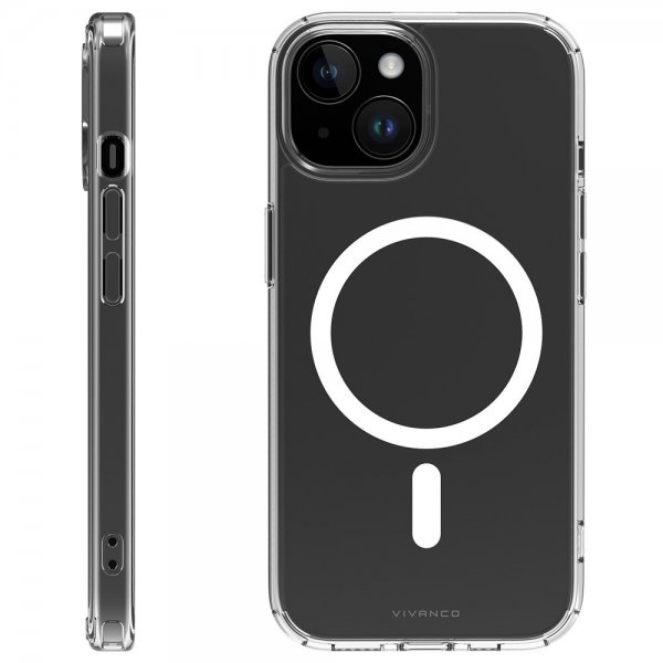 Vivanco iPhone 15 Cover Mag Steady Transparent