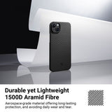 Pitaka iPhone 15 Cover MagEZ Case 4 Sort/Grå Twill