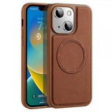 X-Level iPhone 15 Cover MagSafe Denim Jacket Brun