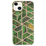 iPhone 15 Cover Marmormønster Grøn