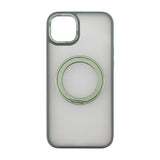 Rvelon iPhone 15 Cover Drejbart MagSafe Stativ Grøn