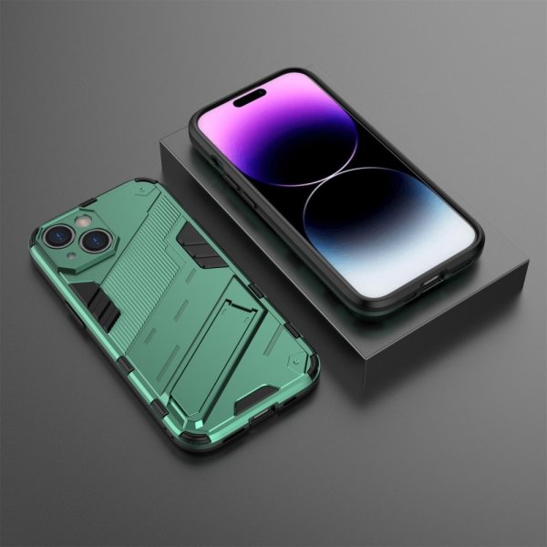 iPhone 15 Cover med Stativ Grøn