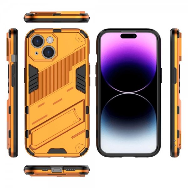 iPhone 15 Cover med Stativ Orange
