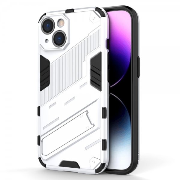 iPhone 15 Cover med Stativ Hvid