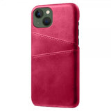 iPhone 15 Cover med to Kortlommer Magenta