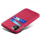 iPhone 15 Cover med to Kortlommer Magenta