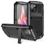 R-JUST iPhone 15 Cover Metal Stødsikkert Sort
