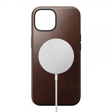 Nomad iPhone 15 Cover Modern Leather Case Horween Rustic Brown