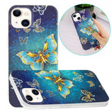 iPhone 15 Cover Motiv Sommerfugle med glimmer