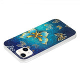 iPhone 15 Cover Motiv Sommerfugle med glimmer