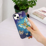 iPhone 15 Cover Motiv Sommerfugle med glimmer