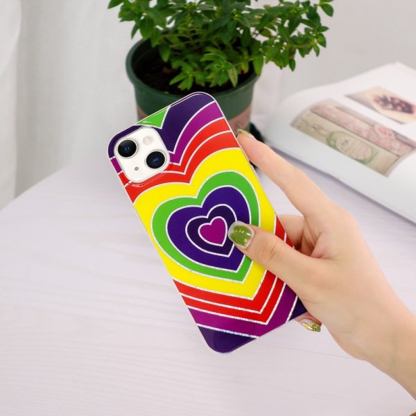iPhone 15 Cover Motiv Hjertemønster