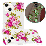 iPhone 15 Cover Motiv Roser Hvid