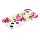 iPhone 15 Cover Motiv Roser Hvid