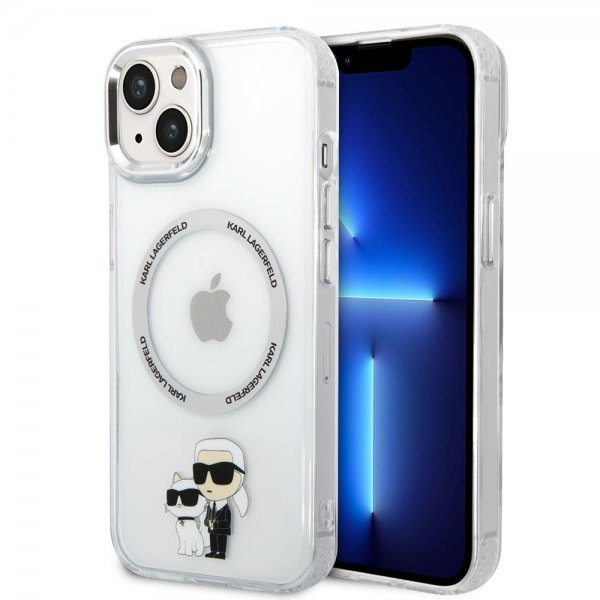 Karl Lagerfeld iPhone 15 Cover NFT Karl & Choupette Transparent