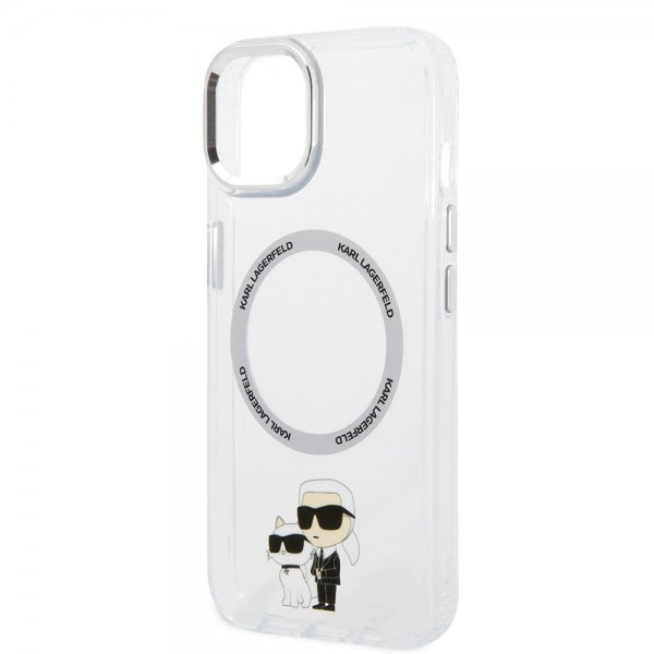 Karl Lagerfeld iPhone 15 Cover NFT Karl & Choupette Transparent