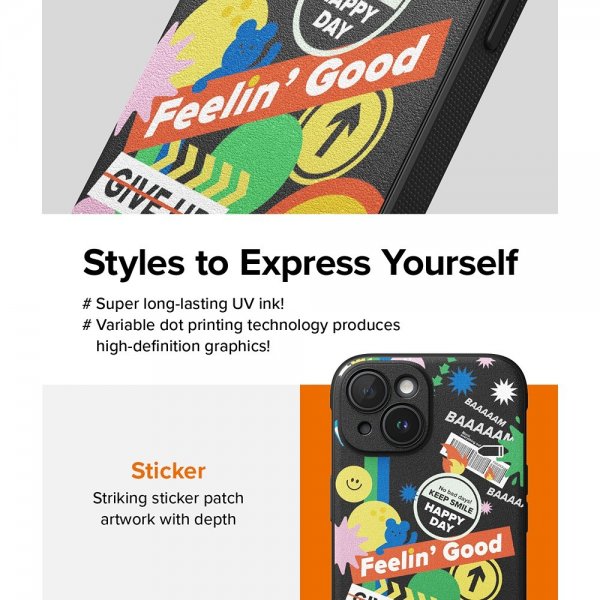 Ringke iPhone 15 Cover Onyx Design Sticker