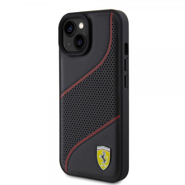 Ferrari iPhone 15 Cover Perforeret Sort
