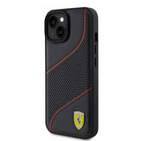Ferrari iPhone 15 Cover Perforeret Sort