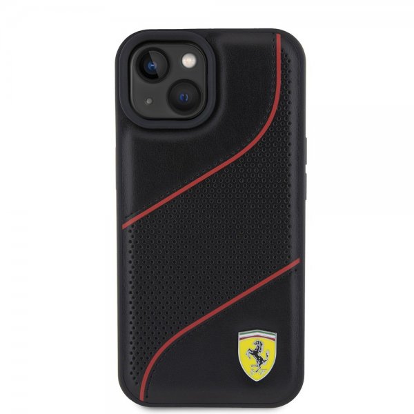 Ferrari iPhone 15 Cover Perforeret Sort