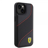 Ferrari iPhone 15 Cover Perforeret Sort