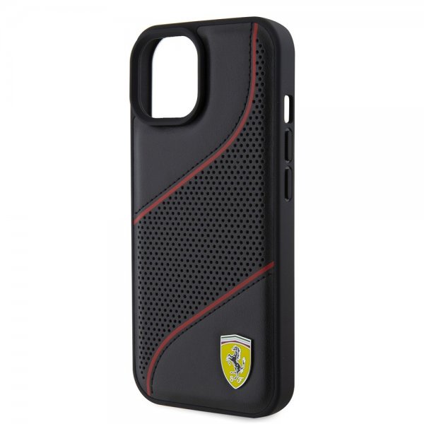 Ferrari iPhone 15 Cover Perforeret Sort