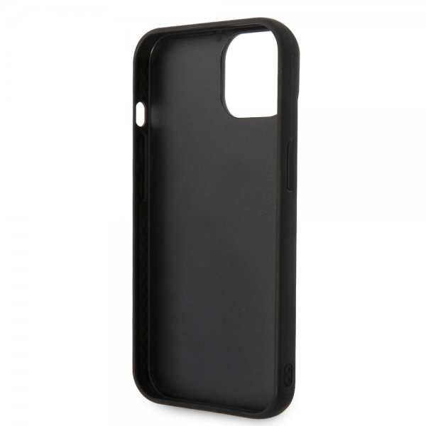 Karl Lagerfeld iPhone 15 Cover Quilted Nylon Puffy Case Logo Plate Sort