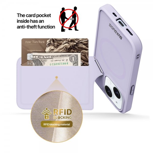 Dux Ducis iPhone 15 Cover Rafi II Series MagSafe Lilla