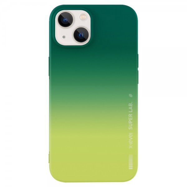 X-Level iPhone 15 Cover Rainbow Series Gul