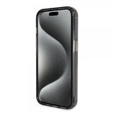 Guess iPhone 15 Cover Ring Stand Glitter MagSafe Sort