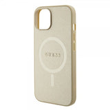 Guess iPhone 15 Cover Saffiano MagSafe Beige