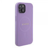 Guess iPhone 15 Cover Saffiano MagSafe Lilla