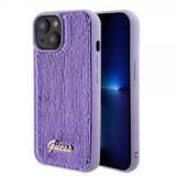 Guess iPhone 15 Cover Sequin Lilla