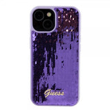 Guess iPhone 15 Cover Sequin Lilla