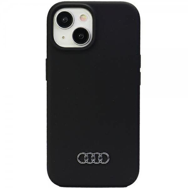 Audi iPhone 15 Cover Silikone Sort